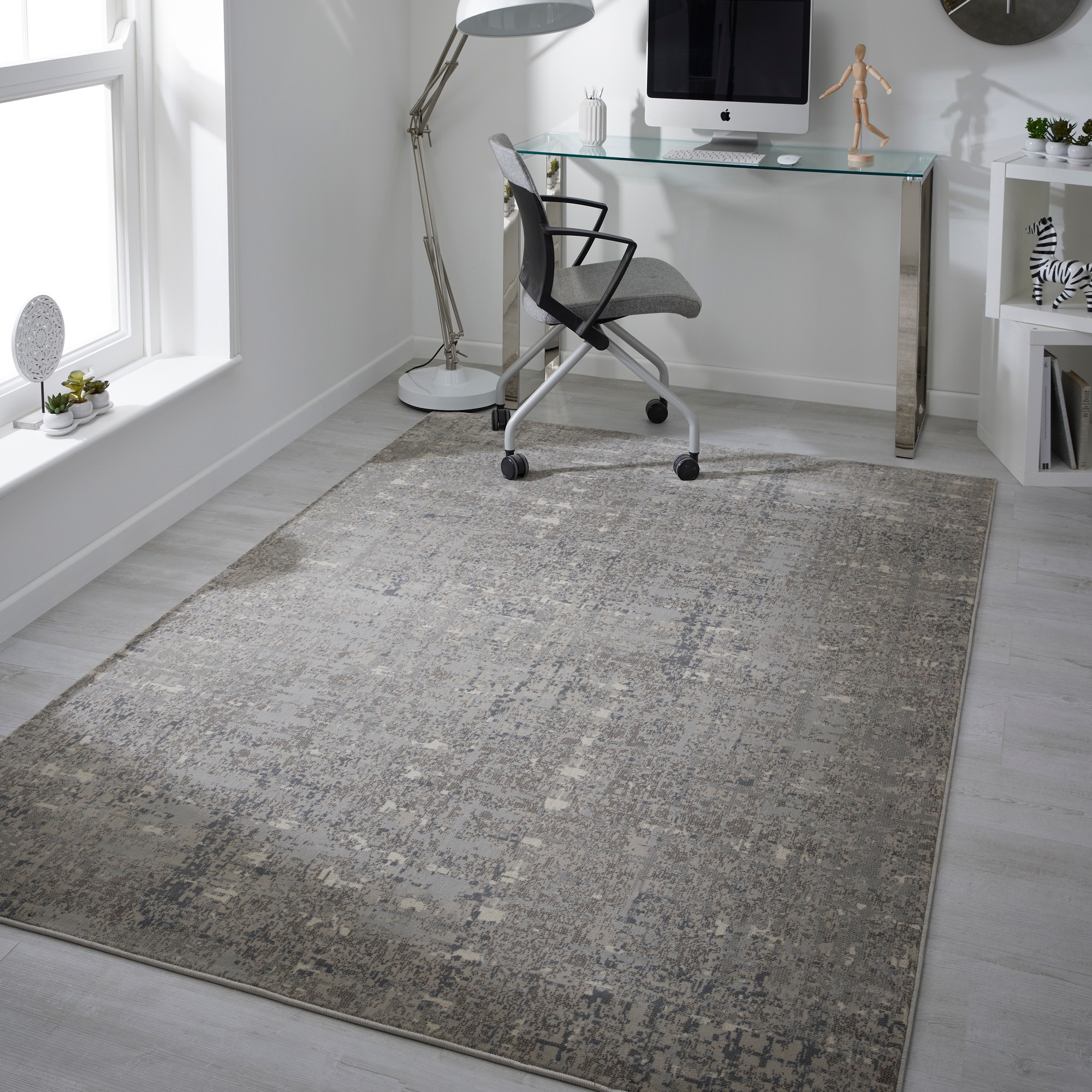 Kendra 5096z Contemporary Abstract Rug In Grey